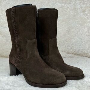 Vince Camuto Zelcinna brown suede calf heeled boots-8.5W